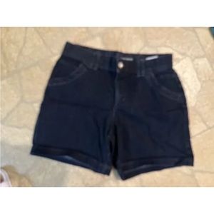 Lee comfort stretch waistband dark wash shorts Sz 6 Pre owned